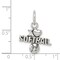 Sterling Silver Antiqued I Love Softball Charm Pendant Jewerly 17mm x 18mm